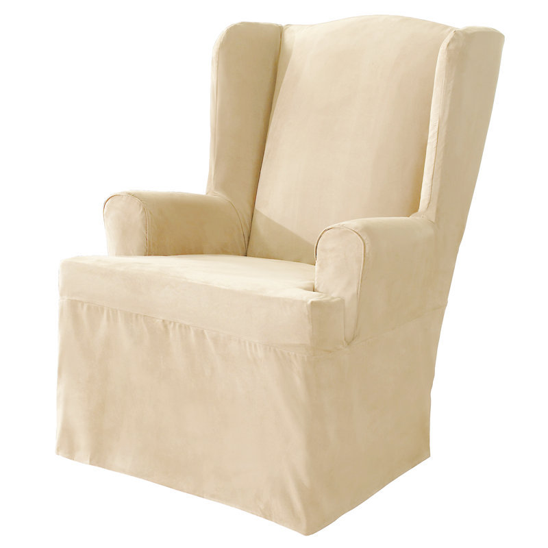Sure Fit Soft Suede TCushion Wingback Slipcover & Reviews Wayfair